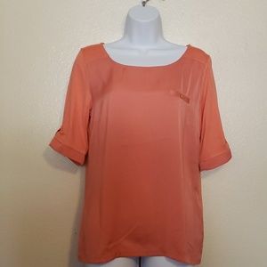 M Limited salmon short sleeve top NWT